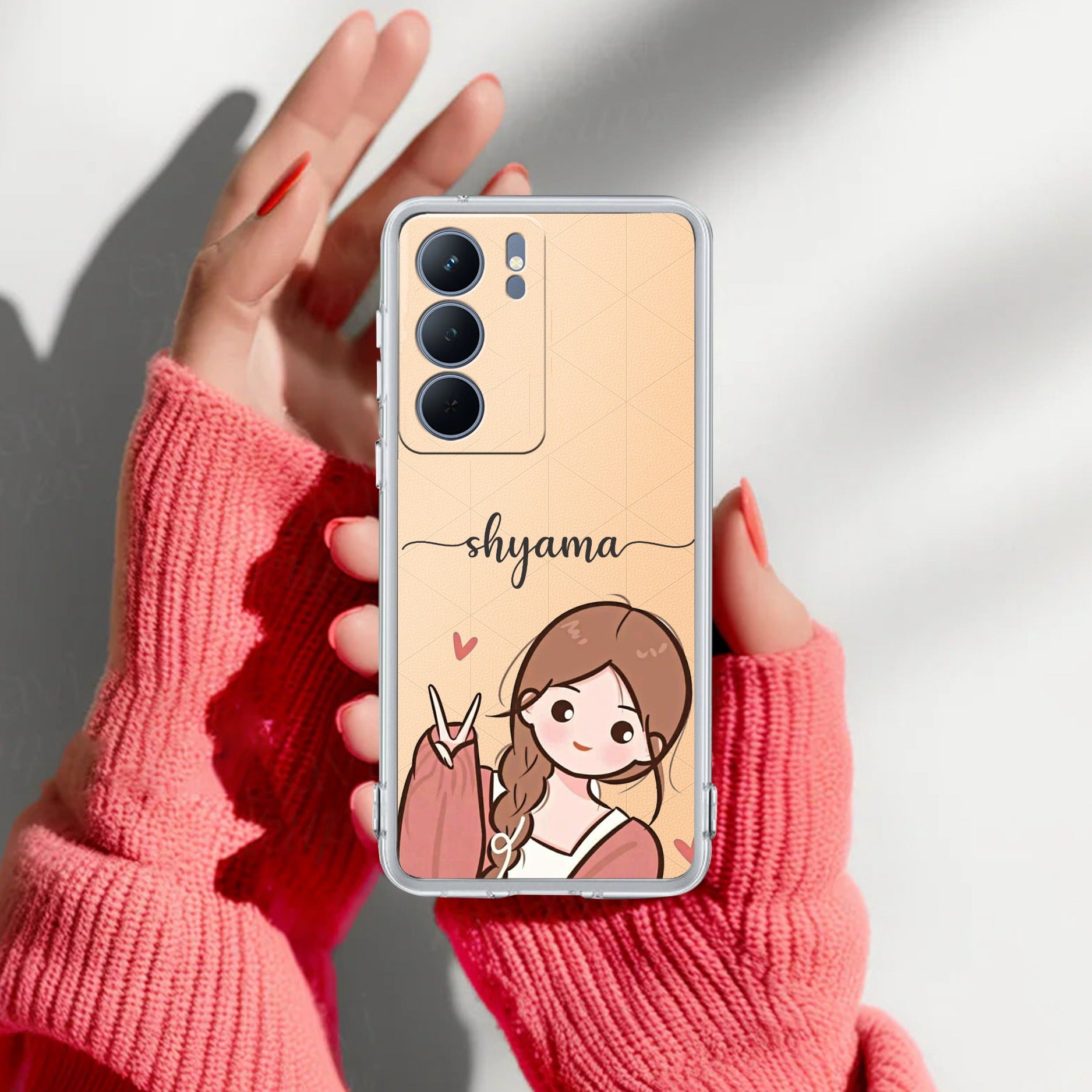 Cute Charm Customize Transparent Silicon Case For Realme Narzo 80x 5G