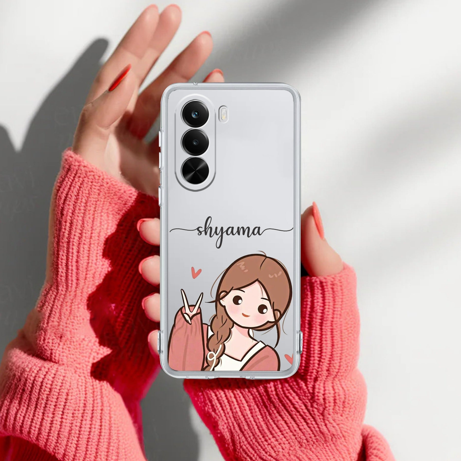 Cute Charm Customize Transparent Silicon Case For Realme P4x 5G