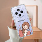 Cute Charm Customize Transparent Silicon Case For Redmi 14C 5G