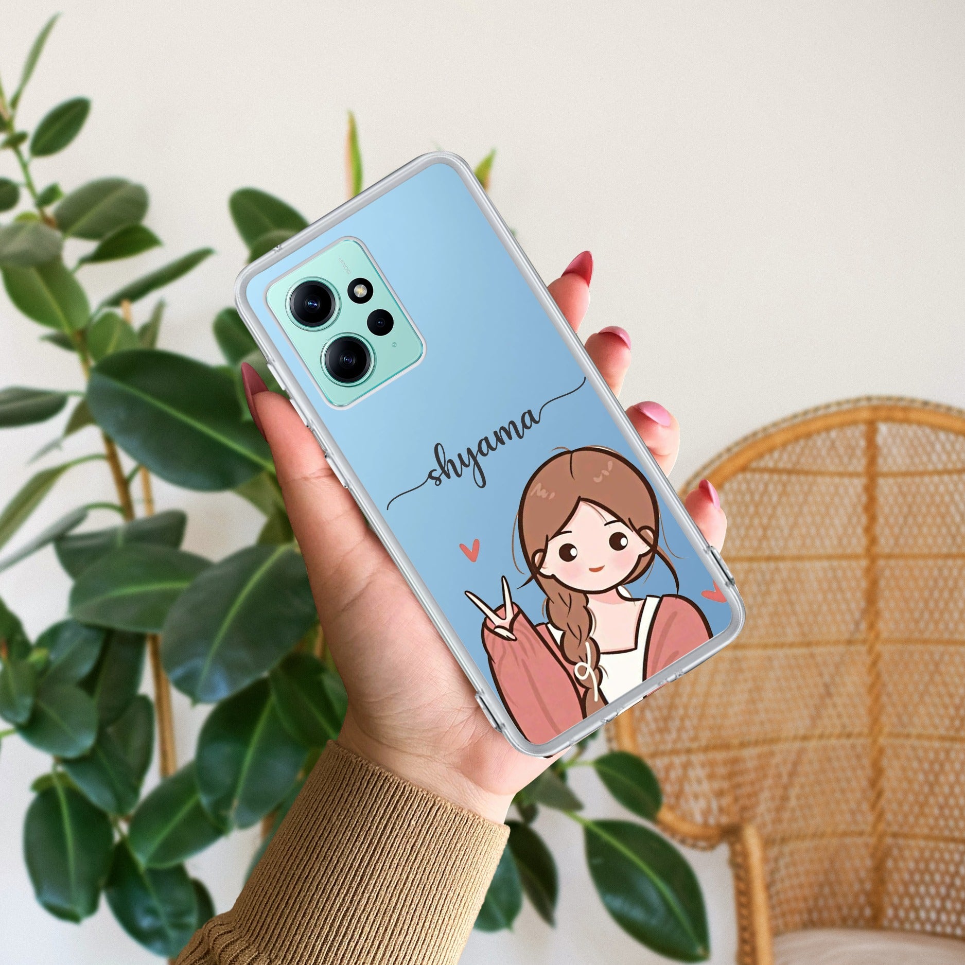 Cute Charm Customize Transparent Silicon Case For Redmi Note 12 4G