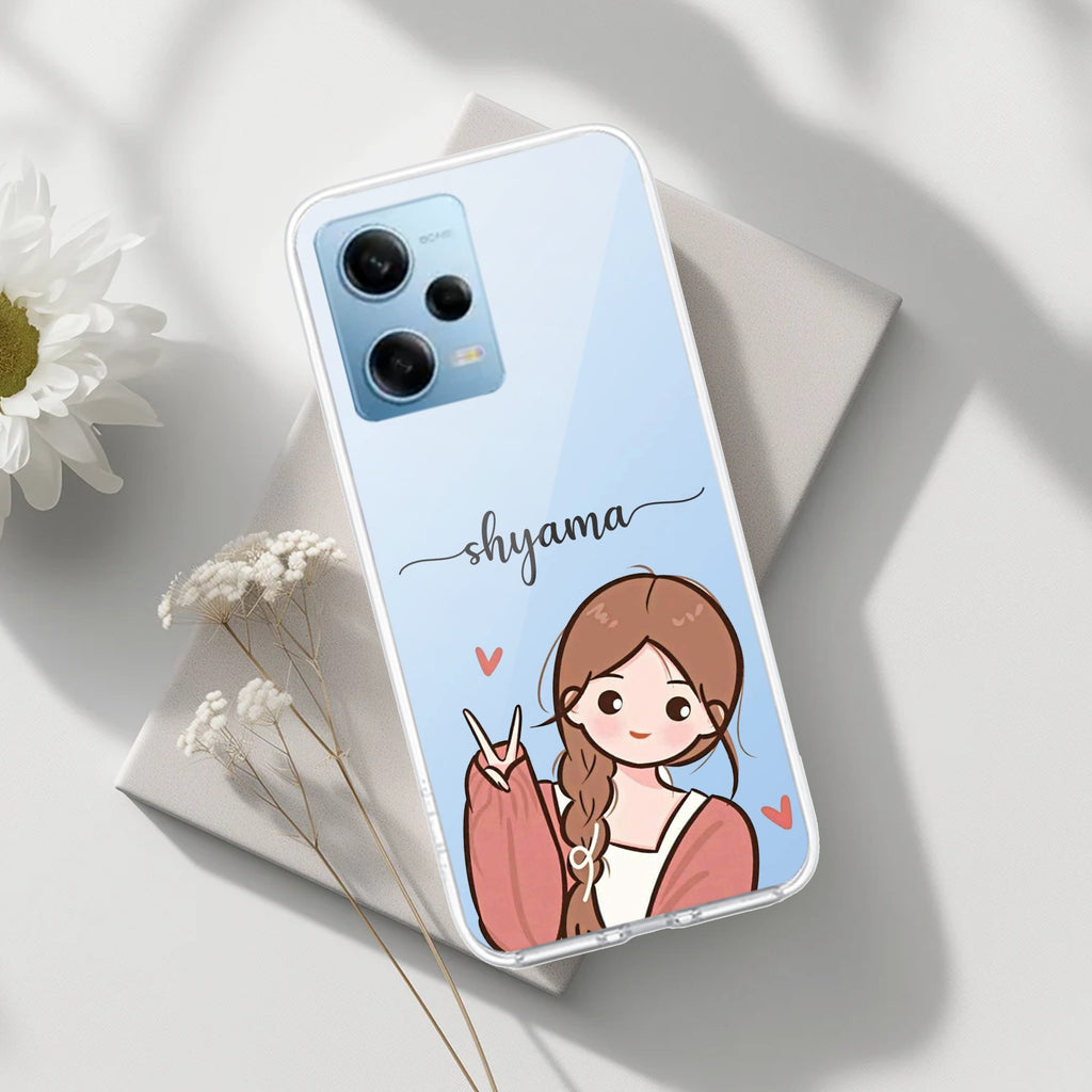 Cute Charm Customize Transparent Silicon Case For Redmi Note 12 5G