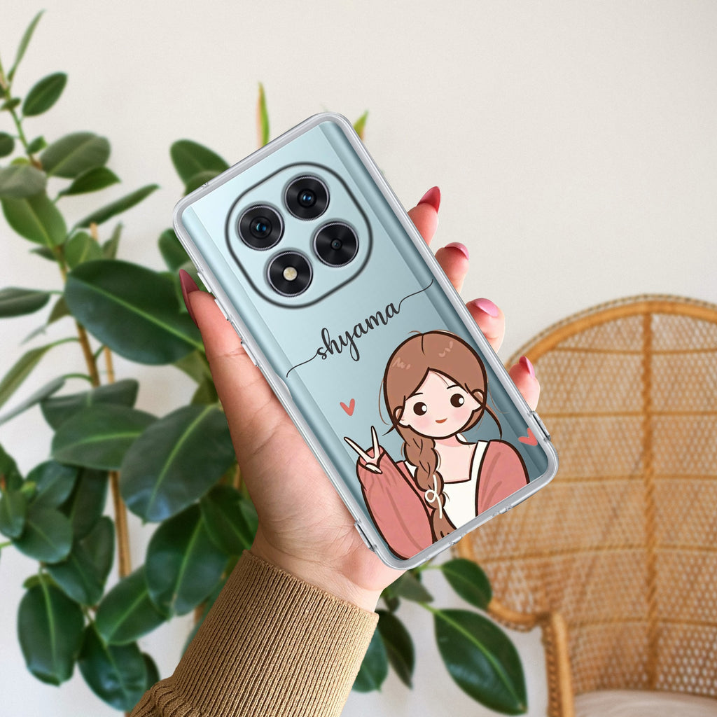 Cute Charm Customize Transparent Silicon Case For REDMI Note 14 SE 5G