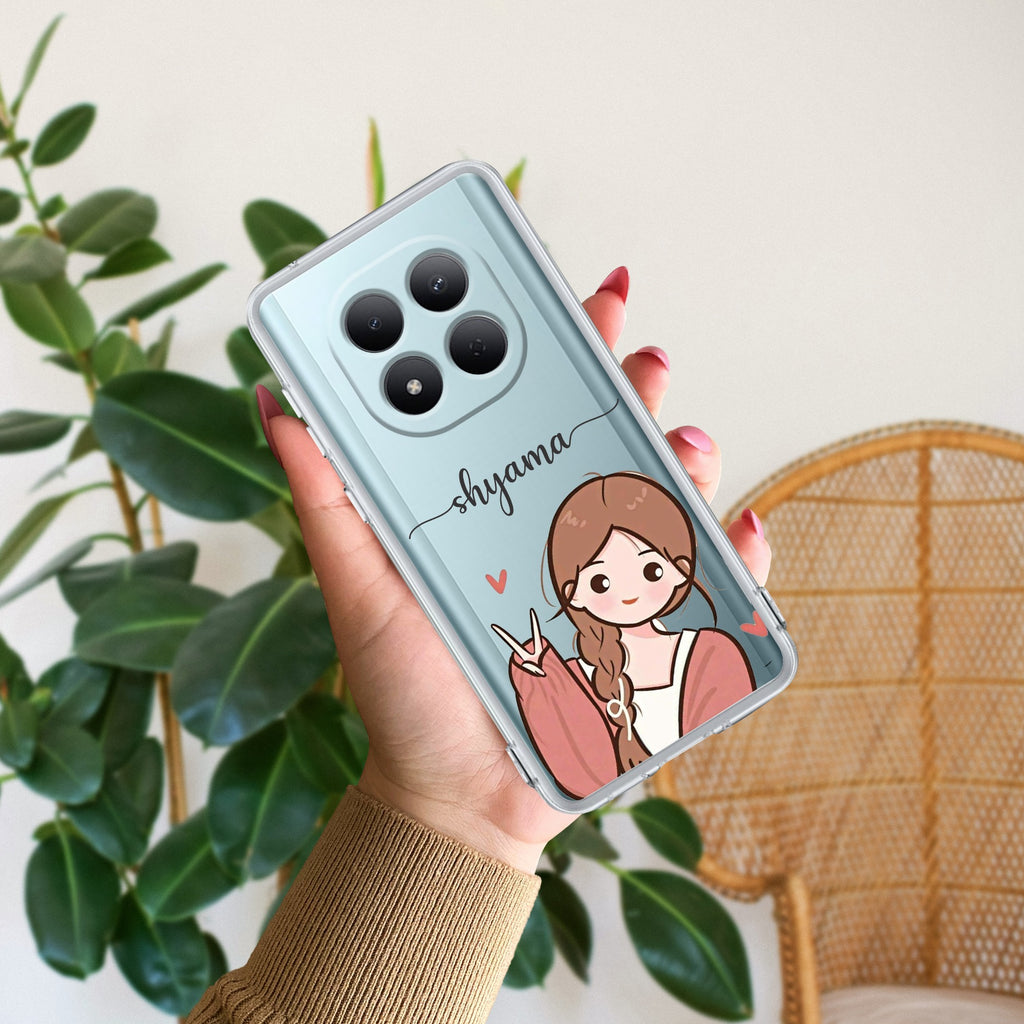 Cute Charm Customize Transparent Silicon Case For Redmi Note 15 Pro Plus 5G