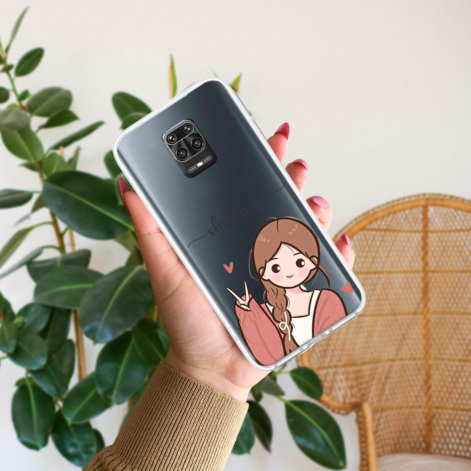 Cute Charm Customize Anti Yellow Case For Redmi Note 10 lite
