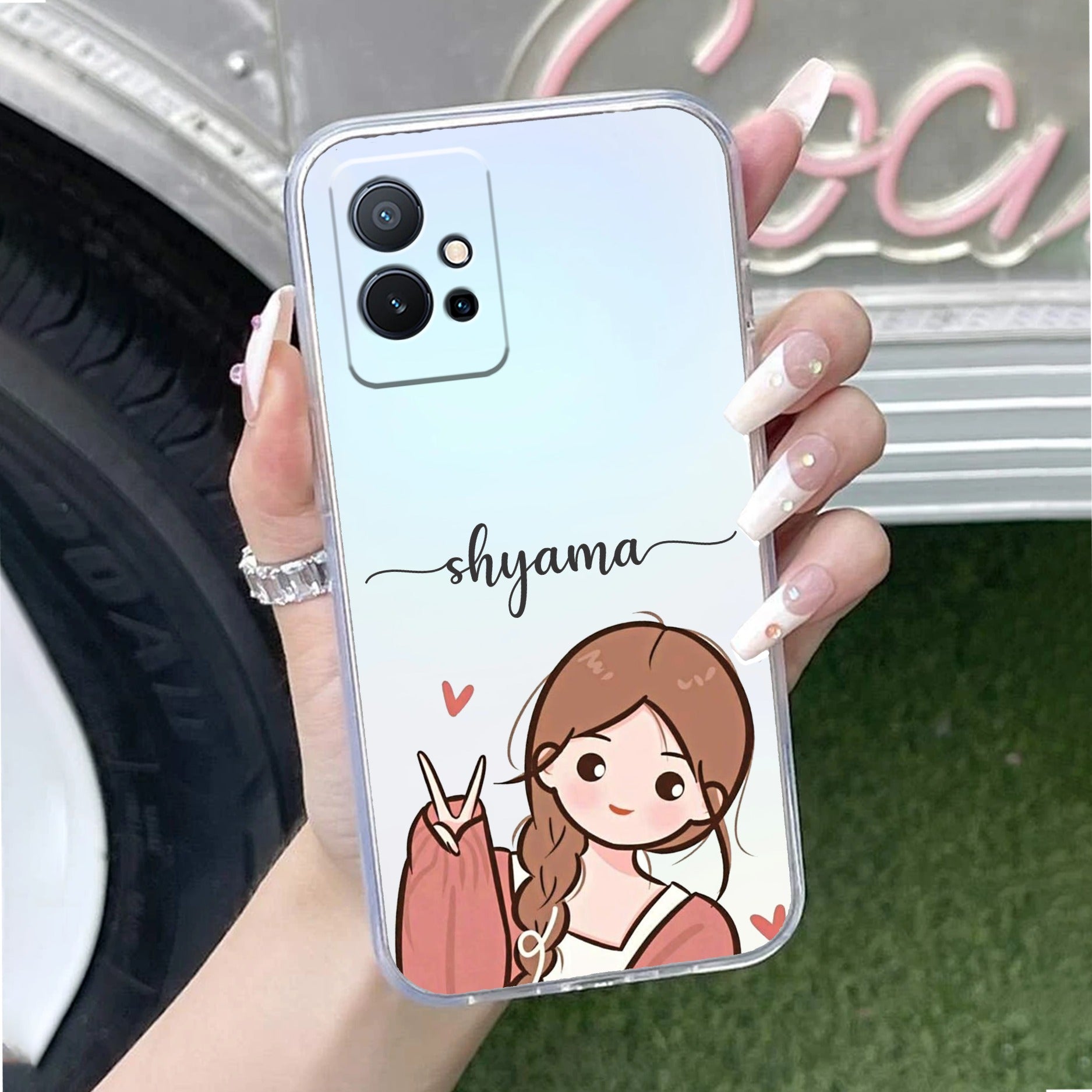 Cute Charm Customize Transparent Silicon Case For Vivo Y21 / Vivo Y21A / Vivo Y21E /Vivo Y21S/ Vivo Y21T