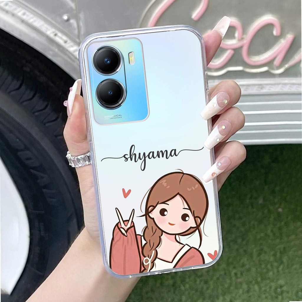 Cute Charm Customize Transparent Silicon Case For Vivo V30 5G