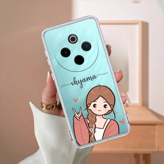 Cute Charm Customize Transparent Silicon Case For Vivo