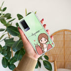 Cute Charm Customize Transparent Silicon Case For Vivo Y27 4G