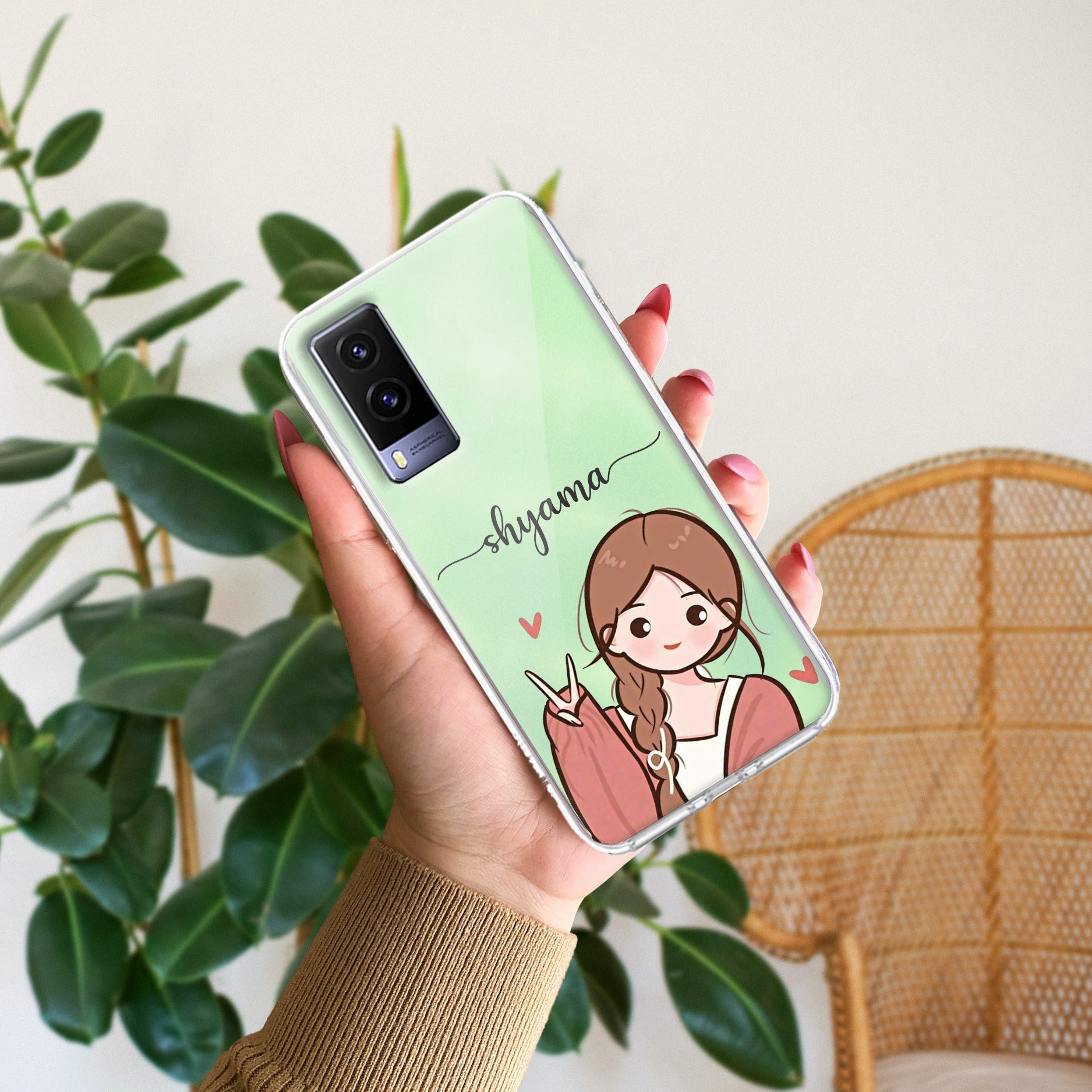 Cute Charm Customize Transparent Silicon Case For Vivo Y27 4G