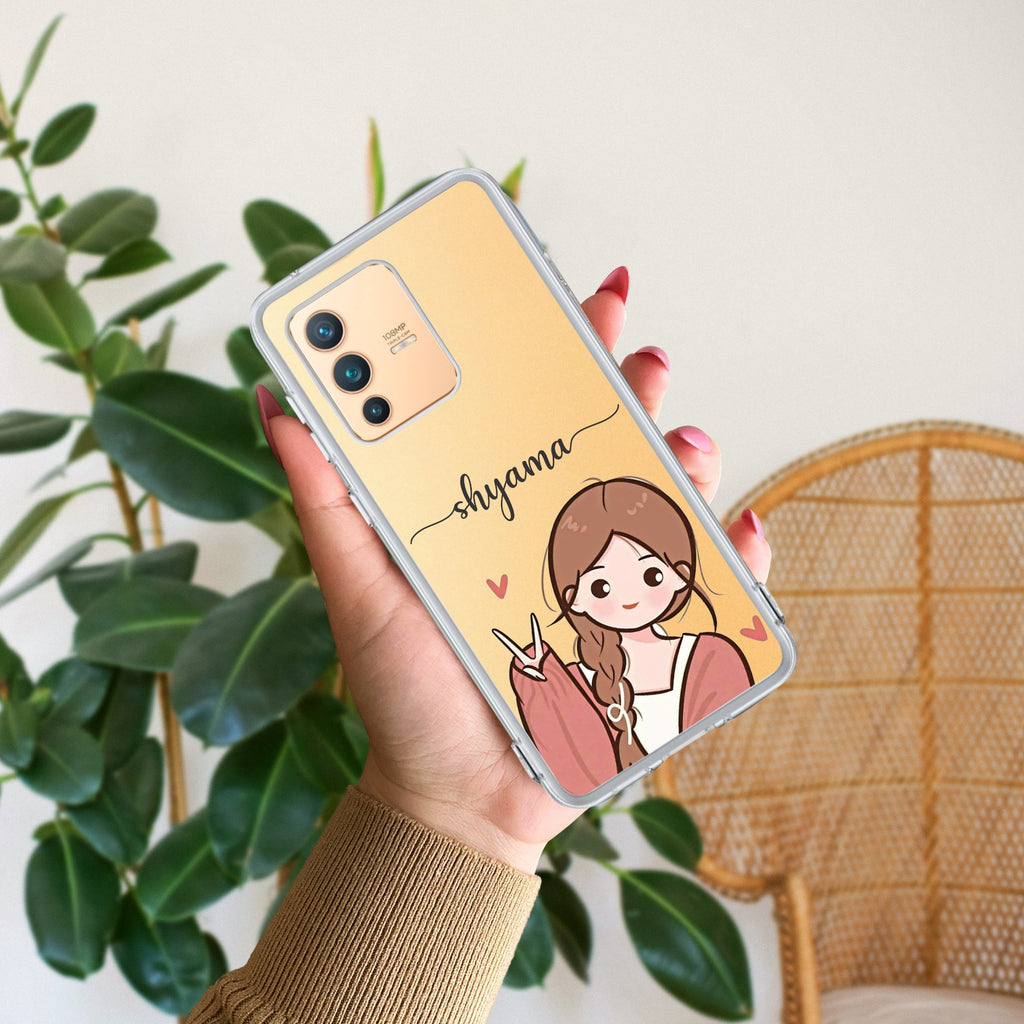 Cute Charm Customize Transparent Silicon Case For Vivo Y19e
