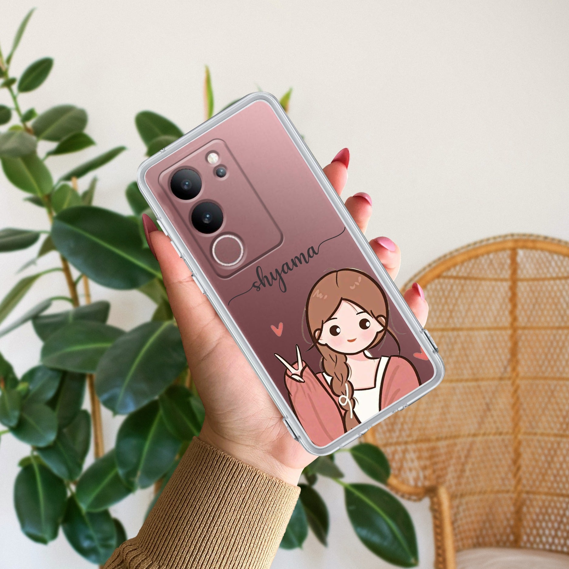 Cute Charm Customize Transparent Silicon Case For Vivo