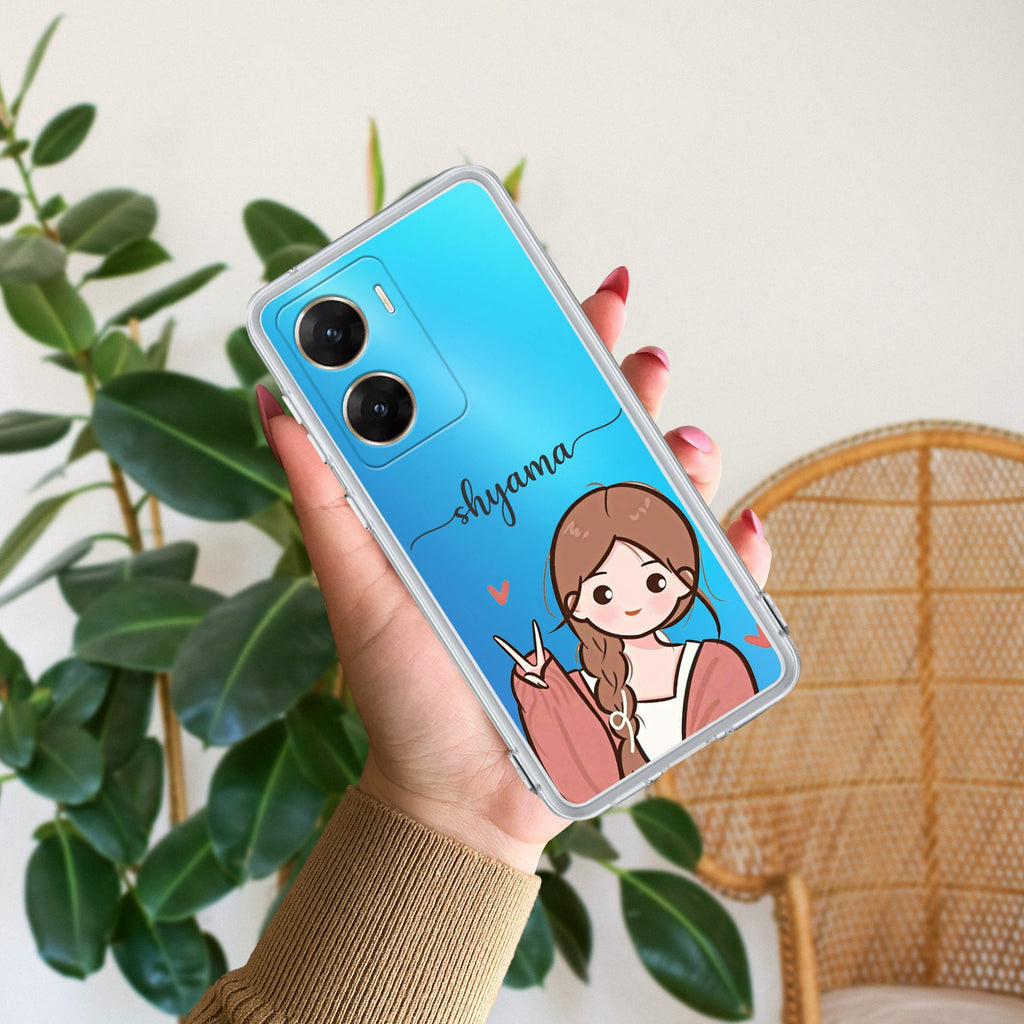 Cute Charm Customize Transparent Silicon Case For Vivo
