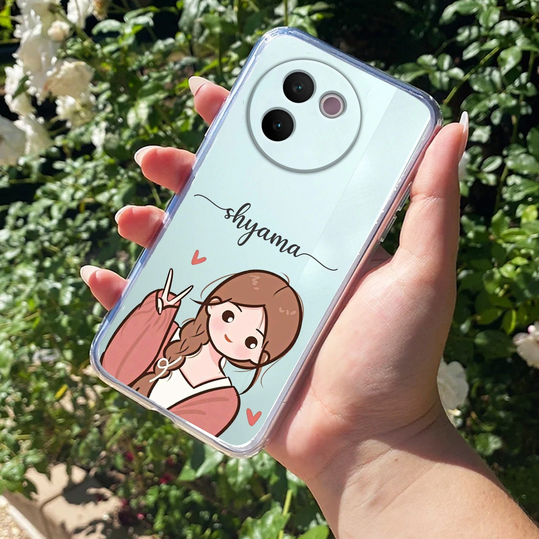 Cute Charm Customize Transparent Silicon Case For Vivo