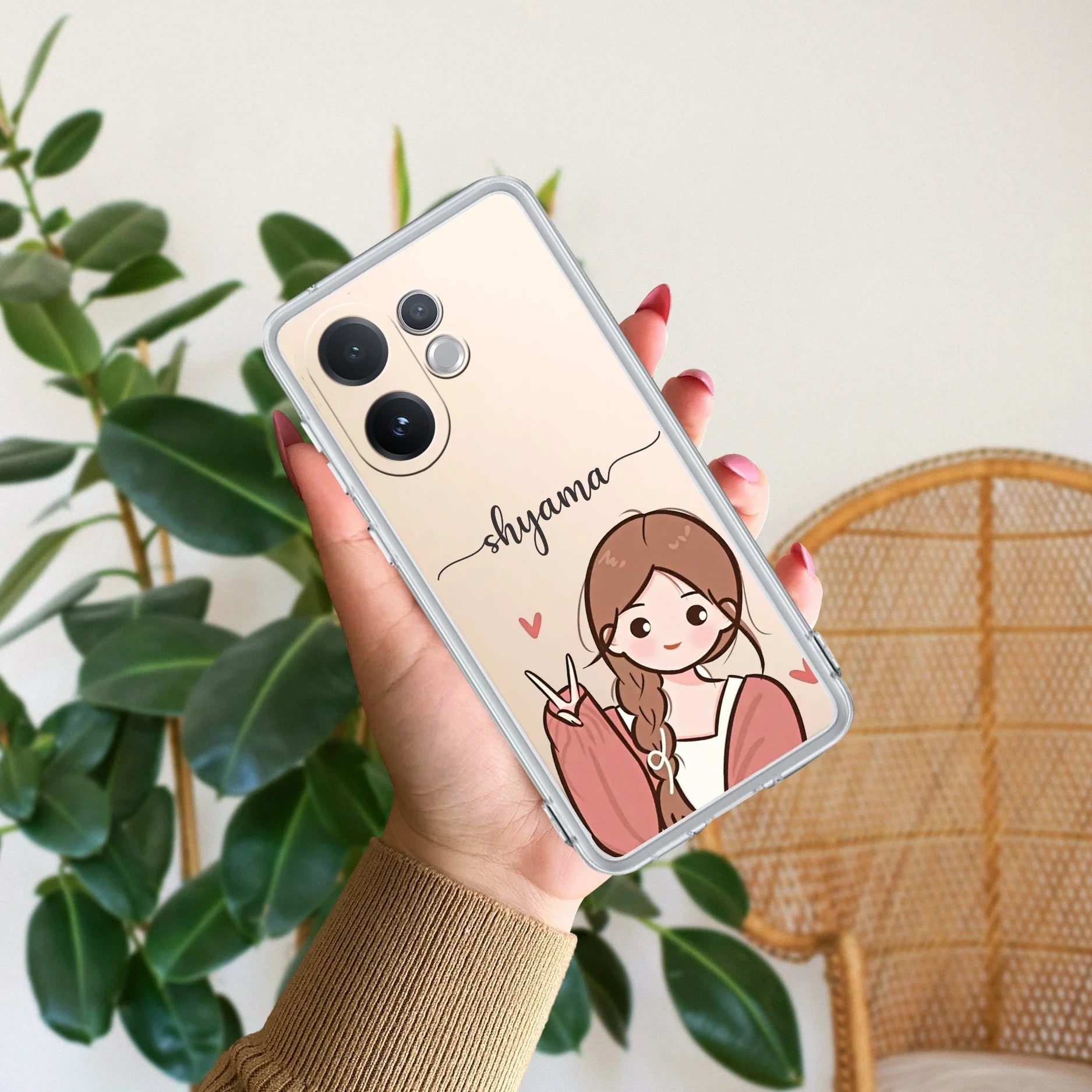 Cute Charm Customize Transparent Silicon Case For Vivo - ShopOnCliQ