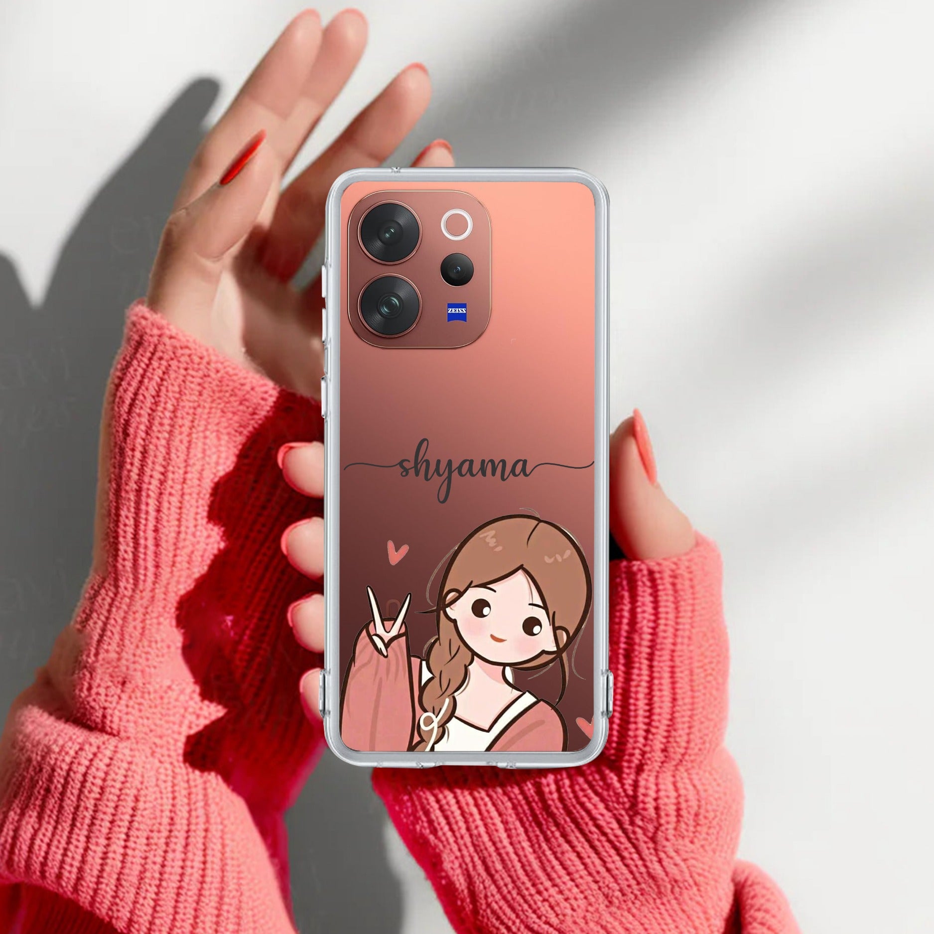 Cute Charm Customize Transparent Silicon Case For Vivo
