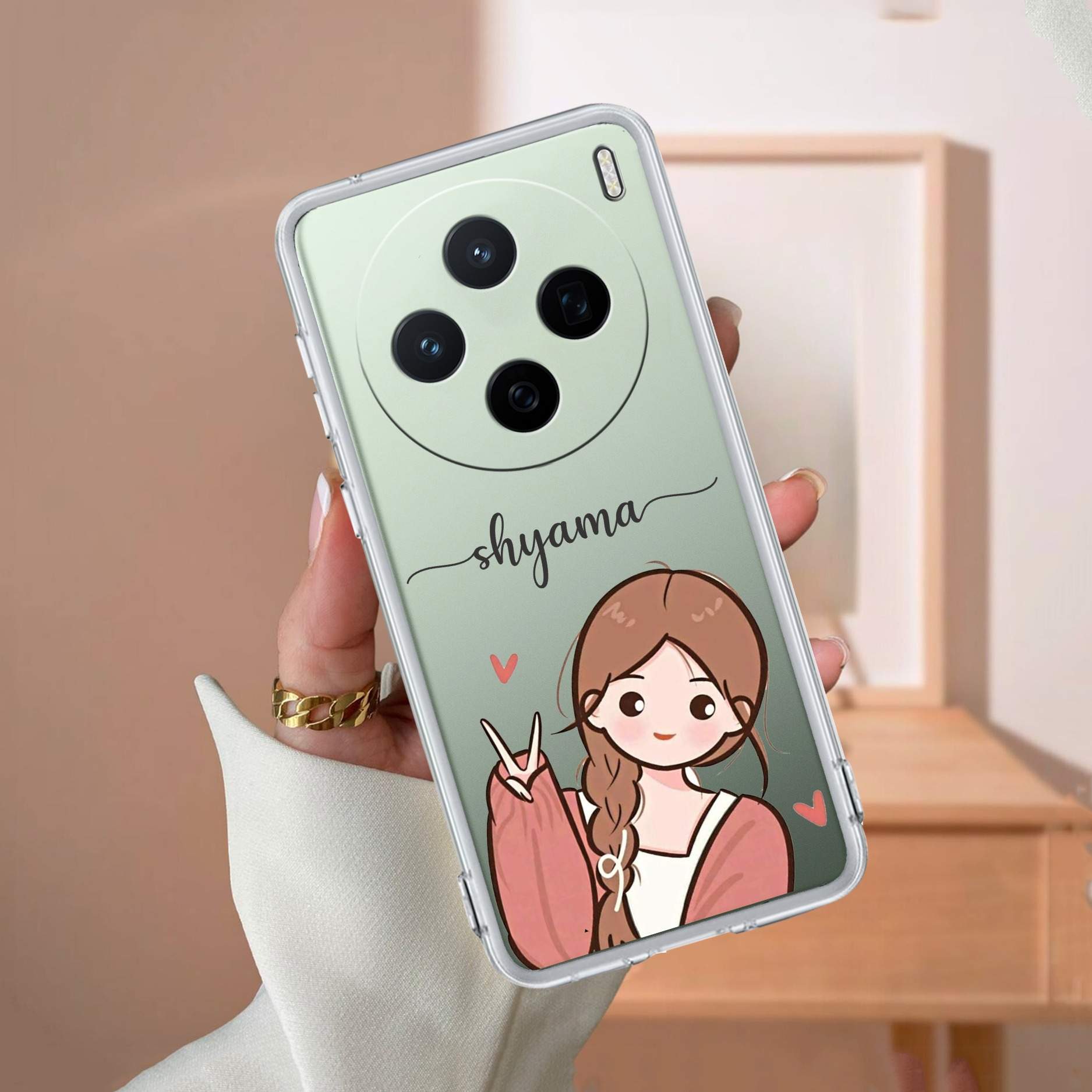Cute Charm Customize Transparent Silicon Case For Vivo