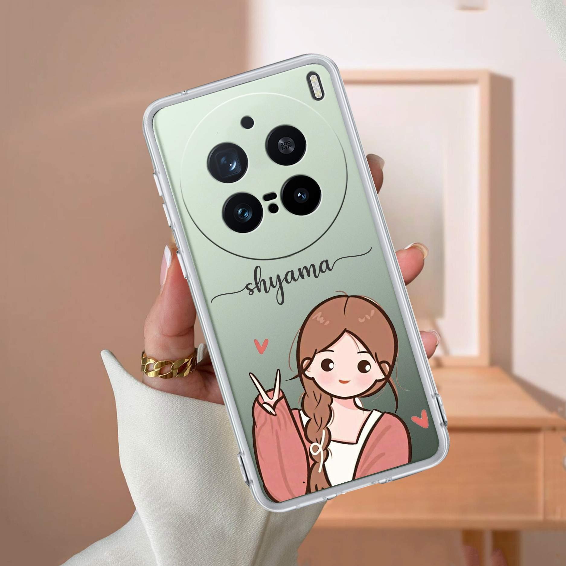 Cute Charm Customize Transparent Silicon Case For Vivo