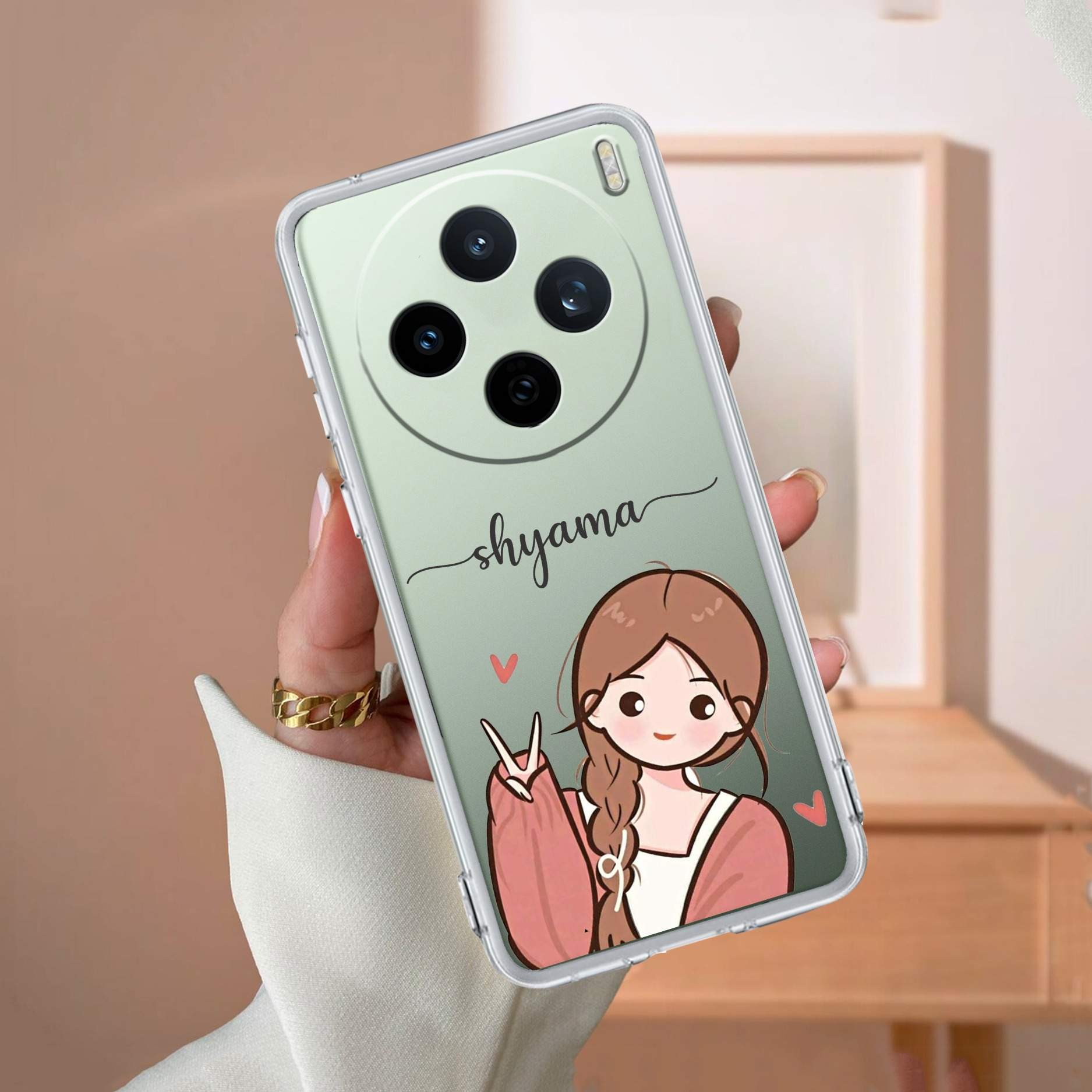 Cute Charm Customize Transparent Silicon Case For Vivo