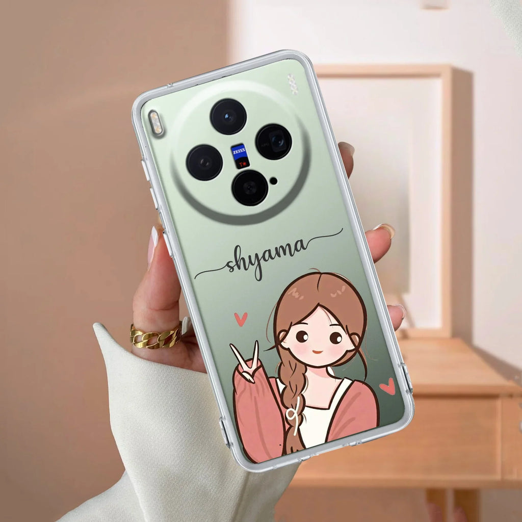 Cute Charm Customize Transparent Silicon Case For Vivo - ShopOnCliQ