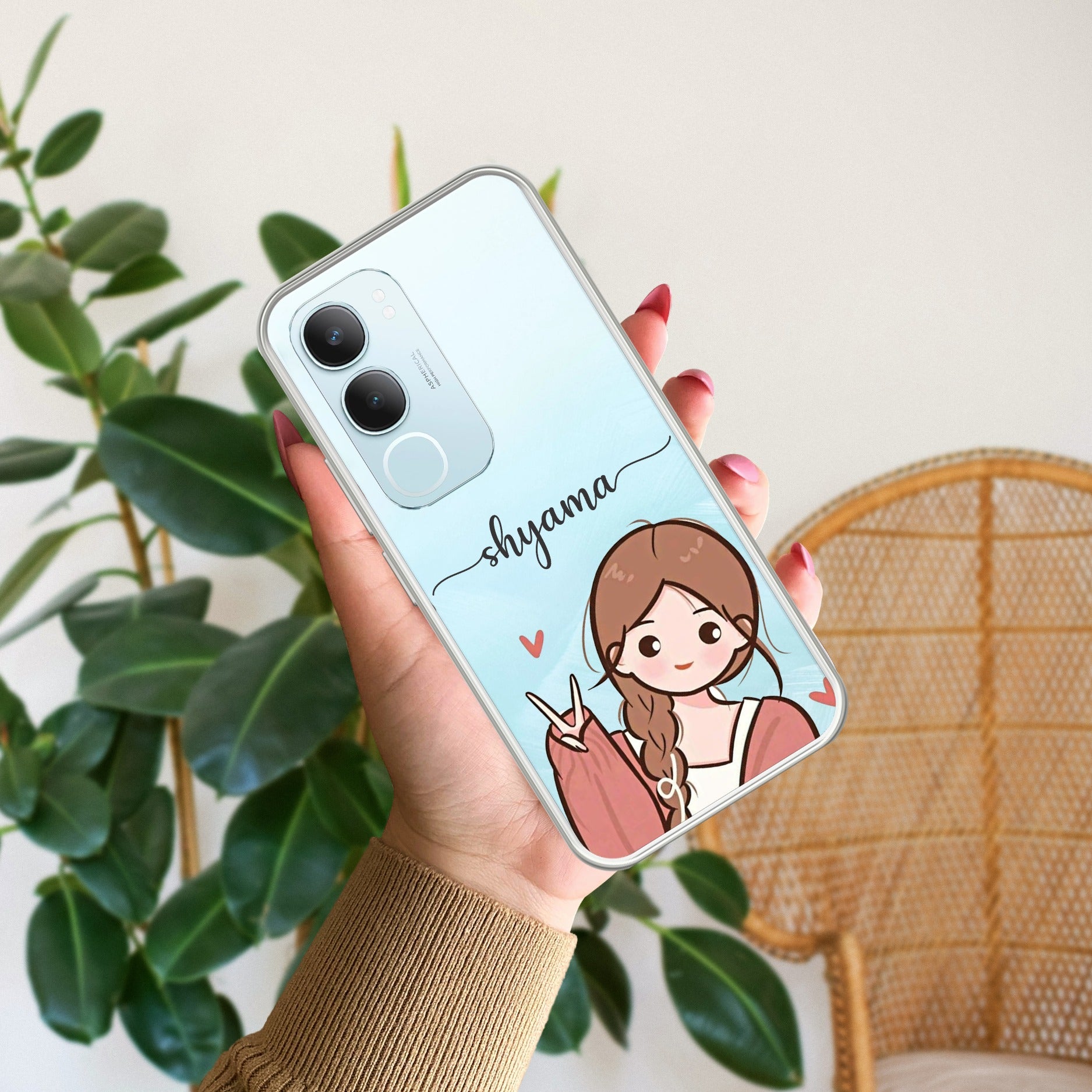 Cute Charm Customize Transparent Silicon Case For Vivo Y29 5G