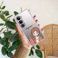 Cute Charm Customize Transparent Silicon Case For Vivo Y300 5G