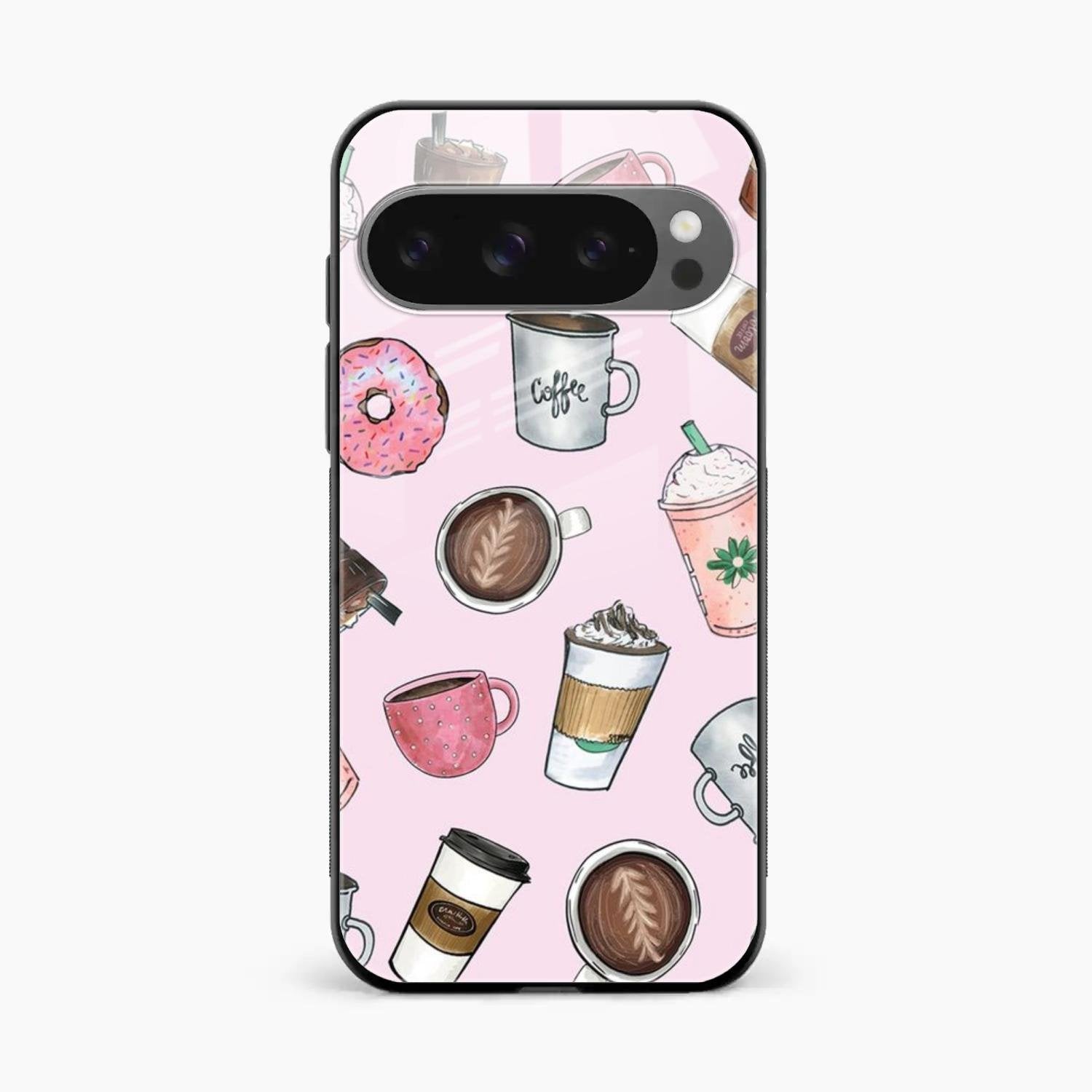 Cute Coffee Snacks Glass Case Cover For Google Pixel 10 Pro XL