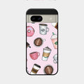 Cute Coffee Snacks Glass Case Cover For Google Pixel 8A 5G