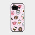 Cute Coffee Snacks Glass Case Cover For Google Pixel 9A 5G