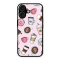 Cute Coffee Snacks Glass Case Cover For iPhone 16