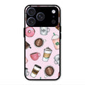 Cute Coffee Snacks Glass Case Cover For iPhone 17 Pro