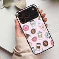 Cute Coffee Snacks Glass Case Cover For iPhone 17 Pro Max