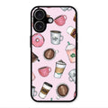 Cute Coffee Snacks Glass Case Cover For iPhone 17