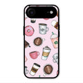 Cute Coffee Snacks Glass Case Cover For iPhone Air