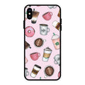 Cute Coffee Snacks Glass Case Cover For iPhone XS Max