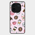 Cute Coffee Snacks Glass Case Cover For Iqoo 12 5G