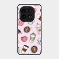 Cute Coffee Snacks Glass Case Cover For Iqoo 13 5G