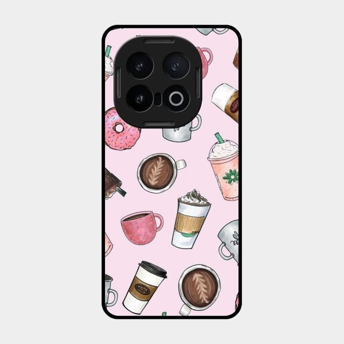 Cute Coffee Snacks Glass Case Cover For Iqoo 13 5G