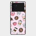 Cute Coffee Snacks Glass Case Cover For Iqoo 9 Pro 5G