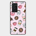 Cute Coffee Snacks Glass Case Cover For Iqoo 9 Se 5G