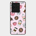 Cute Coffee Snacks Glass Case Cover For Iqoo Neo 6 5G