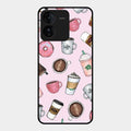 Cute Coffee Snacks Glass Case Cover For Iqoo Z9 5G