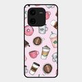 Cute Coffee Snacks Glass Case Cover For Iqoo Z9X 5G