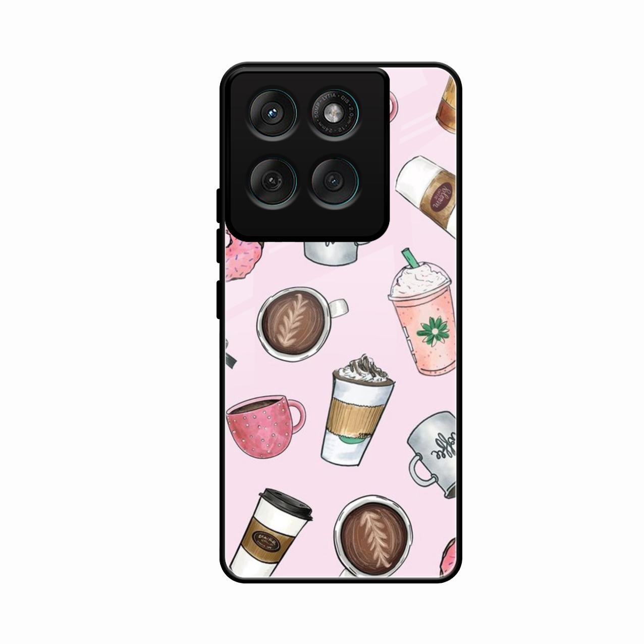 Cute Coffee Snacks Glass Case Cover For Motorola Edge 60 Stylus 5G