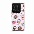 Cute Coffee Snacks Glass Case Cover For Motorola Edge 70 5G