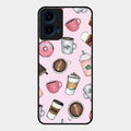 Cute Coffee Snacks Glass Case Cover For Motorola G45 5G