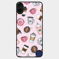 Cute Coffee Snacks Glass Case Cover For Nothing Cmf Phone 1