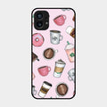 Cute Coffee Snacks Glass Case Cover For Nothing Phone 1