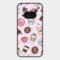Cute Coffee Snacks Glass Case Cover For Nothing Phone 2A 5G