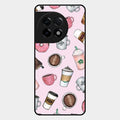 Cute Coffee Snacks Glass Case Cover For Oneplus 11R 5G