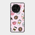 Cute Coffee Snacks Glass Case Cover For Oneplus 13R 5G
